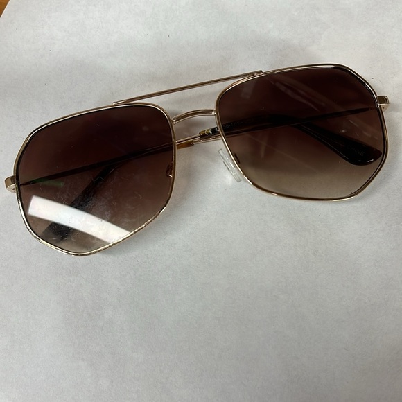 Free People Briston Stylish Brown Square Sunglasses - Picture 3 of 4
